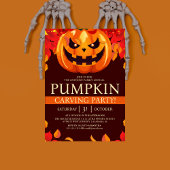 Eenvoudige herfst pompoensnijfeest Halloween griez Kaart