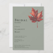 Eenvoudige Herfst Sage Groene Bruiloft Vrijgezelle Kaart (Voorkant)