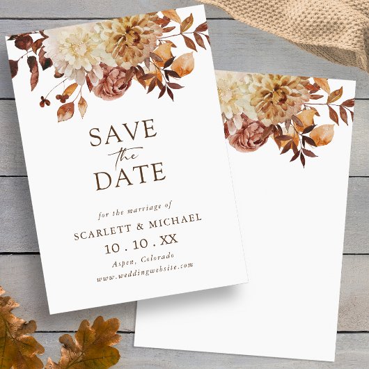 Eenvoudige Herfst slaat de datum op Save The Date