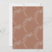 Eenvoudige Herfst Terracotta Greenery Line Wreath Kaart (Achterkant)