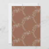 Eenvoudige Herfst Terracotta Greenery Line Wreath Kaart (Achterkant)