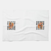 Eenvoudige Herfst thema pompoen | Schattigee Herfs Theedoek (Horizontaal)