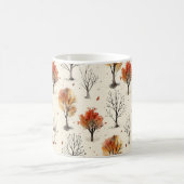 Eenvoudige Herfst Trees Print Herfst Esthetisch Koffiemok (Center)