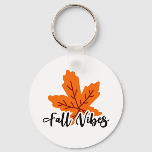 Eenvoudige Herfst Vibes Print Sleutelhanger (Voorkant)