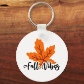 Eenvoudige Herfst Vibes Print Sleutelhanger (Voorkant)