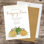 Eenvoudige herfst Waterverf bladeren pompoen kaleb Kaart