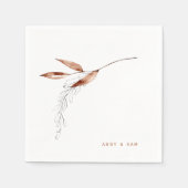 Eenvoudige Herfst-weddenschap-namen Cocktail Servet (Voorkant)