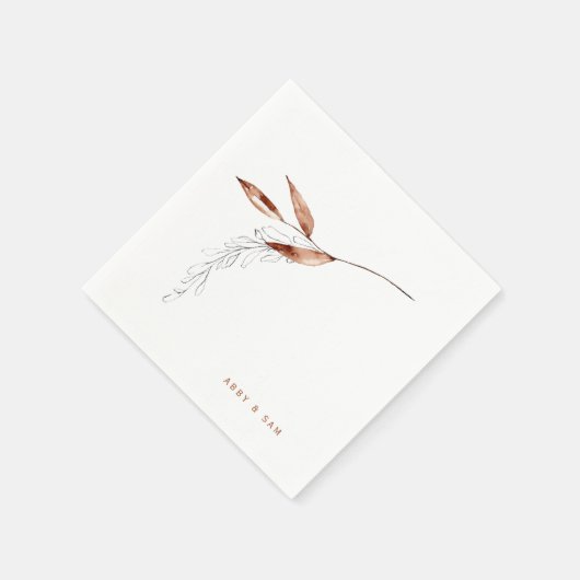 Eenvoudige Herfst-weddenschap-namen Cocktail Servet (Hoek)