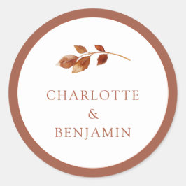 Eenvoudige herfst Wedding Sticker