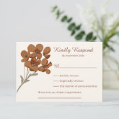 Eenvoudige Herfst Wildbloemen Rustieke bruiloft RS Kaart (Staand voorkant)