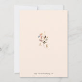 Eenvoudige Herfst Wildflower Boho Tuin Boog Bruilo Kaart (Achterkant)