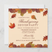 Eenvoudige herfstbladeren Thanksgiving | Uitnodigi Kaart (Achterkant)