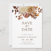 Eenvoudige herfstfoto save the date (Voorkant)