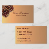 Eenvoudige herfstkleurige visitekaartjes van denne (Voorkant / Achterkant)