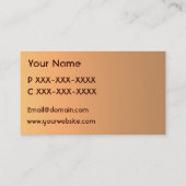 Eenvoudige herfstkleurige visitekaartjes van denne (Achterkant)