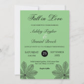 Eenvoudige herfsttrouw in Sage Boho-stijl Kaart (Voorkant)