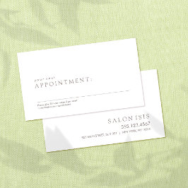 Eenvoudige herinnering voor professionele benoemin afsprakenkaartje