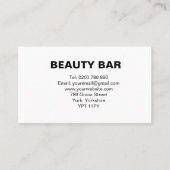 Eenvoudige herinnering voor whiteprectie afsprakenkaartje (Achterkant)