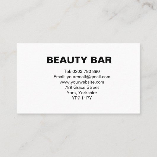 Eenvoudige herinnering voor whiteprectie afsprakenkaartje (Achterkant)