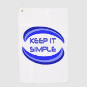 Eenvoudige herstelslogan-offerte in blauw houden golfhanddoek (Voorkant)