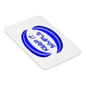 Eenvoudige herstelslogan-offerte in blauw houden magneet (Rechterzijde)