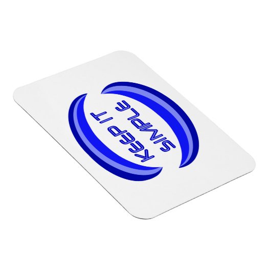 Eenvoudige herstelslogan-offerte in blauw houden magneet (Rechterzijde)