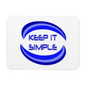 Eenvoudige herstelslogan-offerte in blauw houden magneet (Horizontaal)