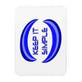 Eenvoudige herstelslogan-offerte in blauw houden magneet (Verticaal)