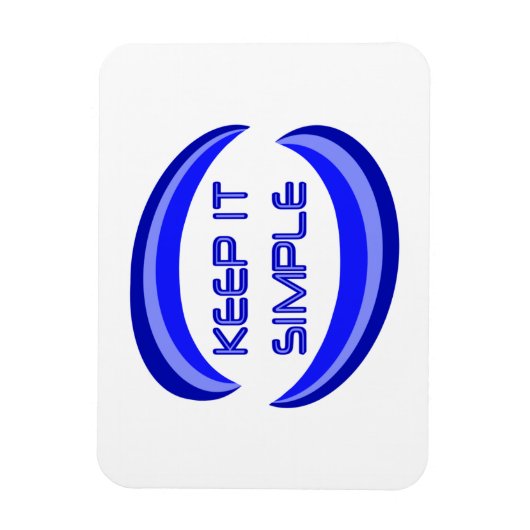 Eenvoudige herstelslogan-offerte in blauw houden magneet (Verticaal)