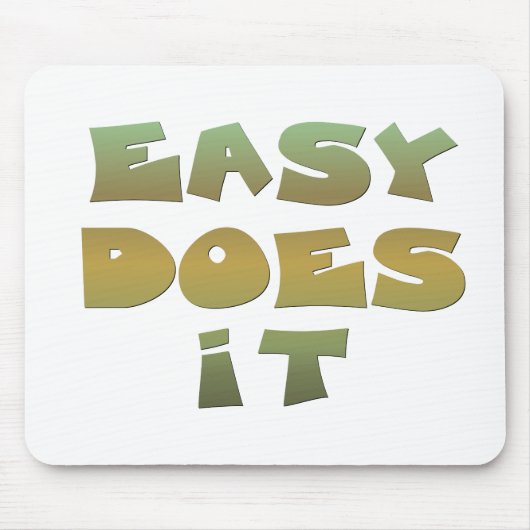 Eenvoudige herstelsoftware Slogan Quote Groene Gol Muismat (Voorkant)