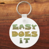 Eenvoudige herstelsoftware Slogan Quote Groene Gol Sleutelhanger (Voorkant)