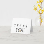 Eenvoudige hexagon Shape Honey Bee Hartelijk dank Kaart (Gele Bloem)