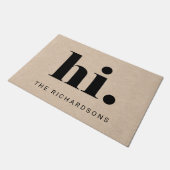 Eenvoudige Hi | Vette en moderne typografie Deurmat (Schuin)
