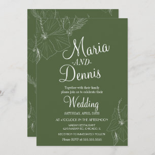 Eenvoudige HibiscusTropical Line Green Kaart