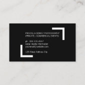 Eenvoudige / hoekaccenten (wit) visitekaartje (Achterkant)