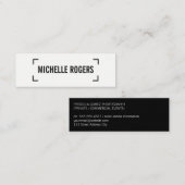 Eenvoudige / Hoekaccenten (Zwart) Mini Visitekaartje (Voorkant / Achterkant)