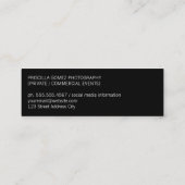 Eenvoudige / Hoekaccenten (Zwart) Mini Visitekaartje (Achterkant)