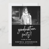 Eenvoudige Hoge School Kaart Zwart en wit (Voorkant)