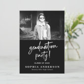 Eenvoudige Hoge School Kaart Zwart en wit (Staand voorkant)