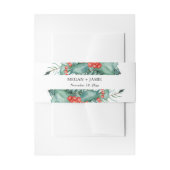 Eenvoudige Holly en bessen Winter bruiloft Uitnodigingen Wikkel (Voorkant Voorbeeld)