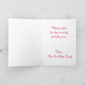 EENVOUDIGE HOLLY KERST KAART 5x7 Sjabloon (Binnen)