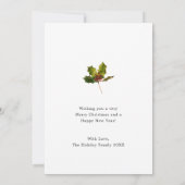 Eenvoudige Holly Wreath Modern Feestdagenkaart (Achterkant)