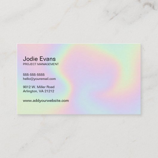 Eenvoudige holografische aangepaste logo voor elke visitekaartje (Achterkant)