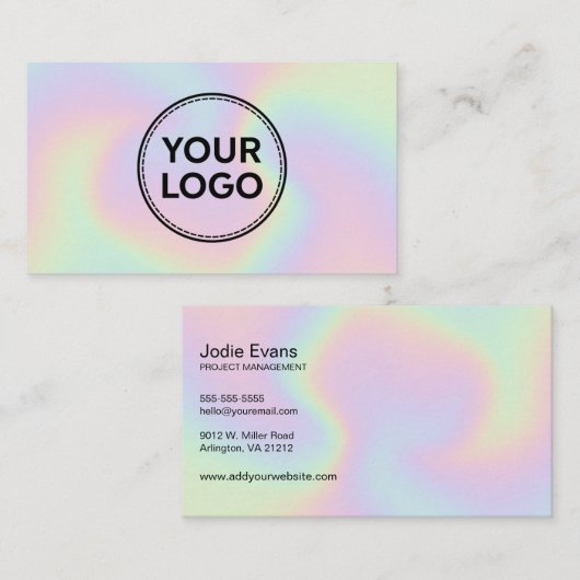 Eenvoudige holografische aangepaste logo voor elke visitekaartje (Voorkant / Achterkant)