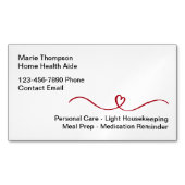 Eenvoudige Home Health Aide Visitekaartje Magneet (Voorkant)