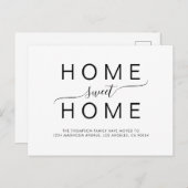 Eenvoudige Home Sweet Home Script Typografie Modus Aankondigingskaart (Voorkant / Achterkant)