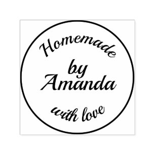 Eenvoudige Homemade met liefde personaliseer typog Zelfinktende Stempel