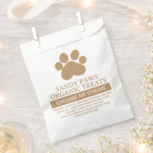 Eenvoudige hond behandelt ingrediënten voor uw Log Bedankzakje (Geknipt)