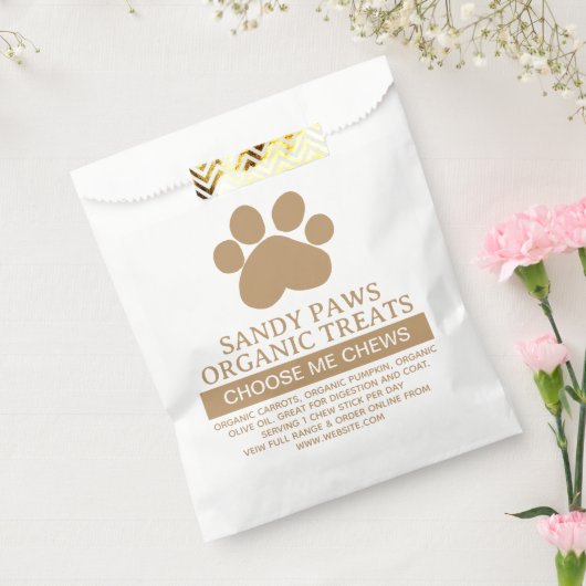 Eenvoudige hond behandelt ingrediënten voor uw Log Bedankzakje (Gezegeld)