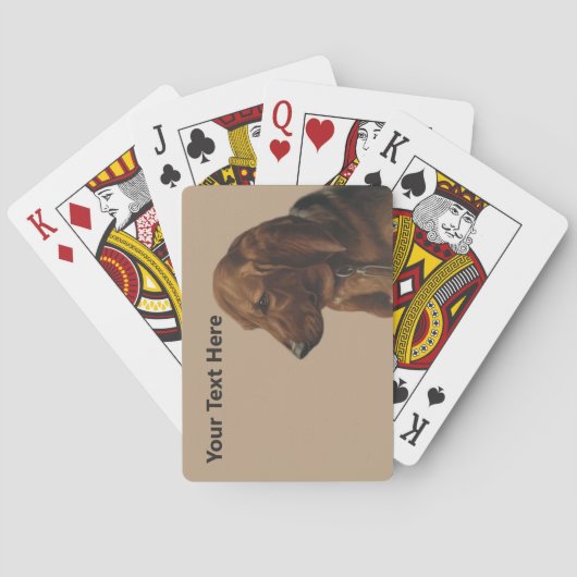 Eenvoudige Hond en Uw Tekst Hier Pokerkaarten (Achterkant)